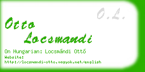 otto locsmandi business card